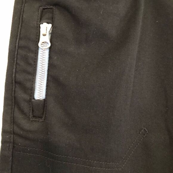 Prana Black Mid Rise Slim Leg Dark Academia Pants Size 12 - Picture 3 of 15